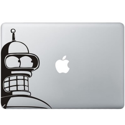 Futurama Bender MacBook Decal Black Decals